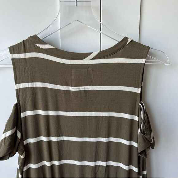 Chaser NWT Revolve Striped Cold Shoulder mini dress medium - Picture 8 of 8